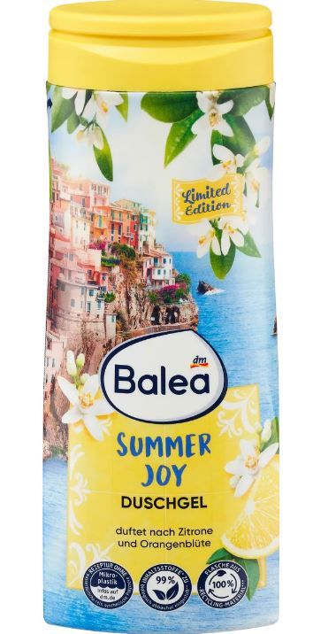 Гель для душа Balea Summer Joy для чувствительной кожи лимон апельсин 300мл Германия 4066447668063