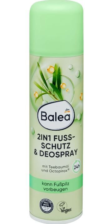 Дезодерант для ног Balea 2in1 Fuss-Schutz & Deospray аэрозоль 200мл Германия 4066447438413