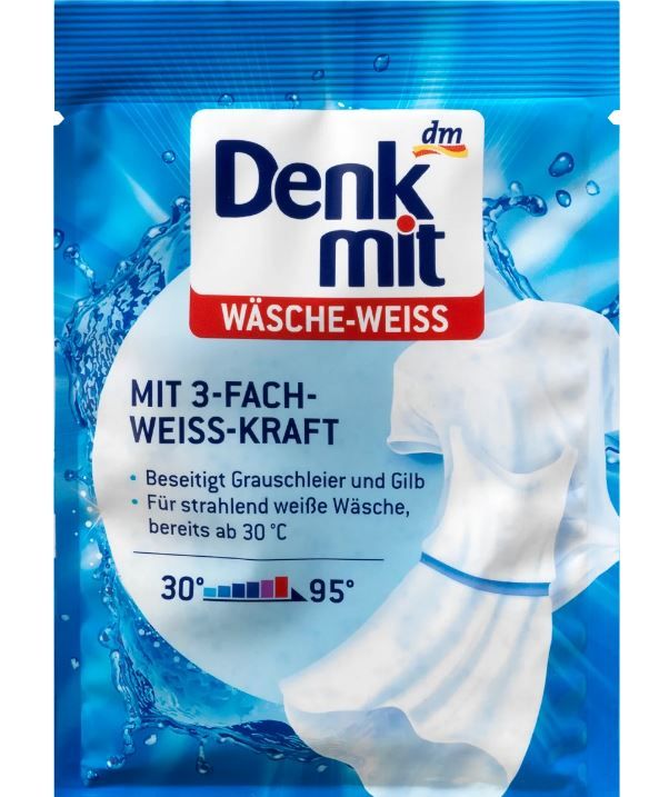 Відбілювач для білого одягу Denkmit Wasche Wei? Mit 3-Fach-Weiss-Kraft 50гр 4010355487162