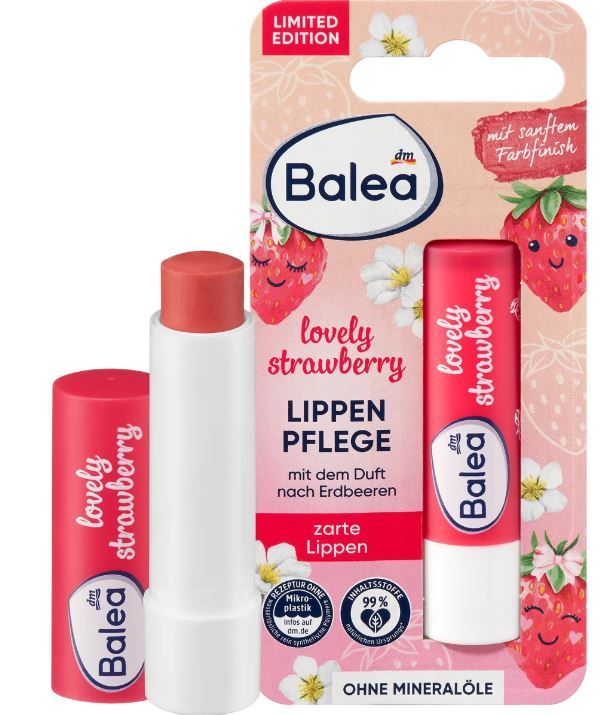 Бальзам для губ Denkmit Balea Lovely Strawberry 4.8г. 4066447675085