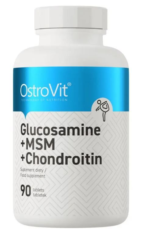 Витаминный комплекс для суставов и связок OstroVit Glucosamine + Msm + Chondroitin 90таб. Польша Ost-019