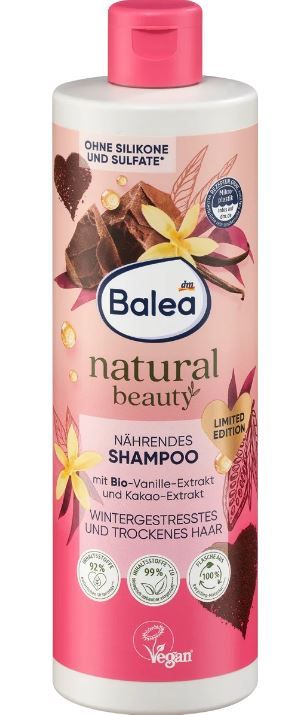 Шампунь для волосся Balea Natural Beauty Vanille-Extrakt Kakaobutter 400мл 4066447763782