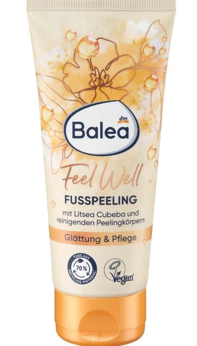 Крем-пилинг для ног Balea Fu?peeling Feel Well Litsea Cubeba с маслами литсея кубеба 100мл 4066447439786