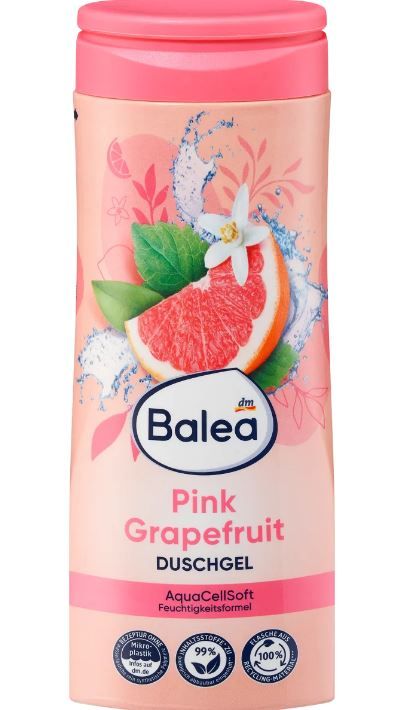 Гель для душа Balea Pink Grapefruit увлажняющий с ароматом розового грейпфрута 300мл 4066447671926