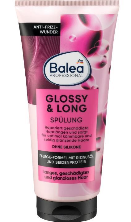 Кондиціонер для волосся Balea Glossy Long для довгого та пошкодженого волосся 200мл 4066447365689