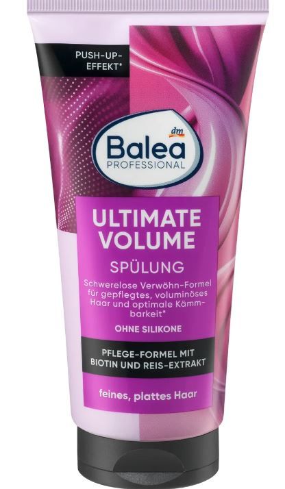 Кондиционер для волос Balea Ultimate Volume с биотином и экстрактом риса 200мл 4066447241082
