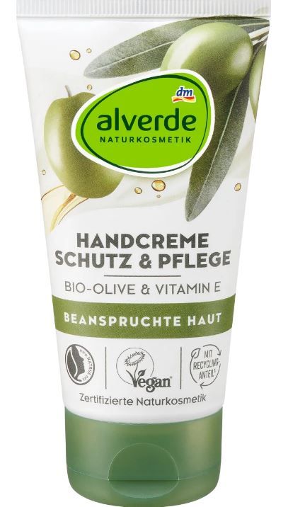 Крем для рук с органическим оливковым маслом и витамином Е Averde Schutz & Pflege Bio-Olive 75мл 4066447429527