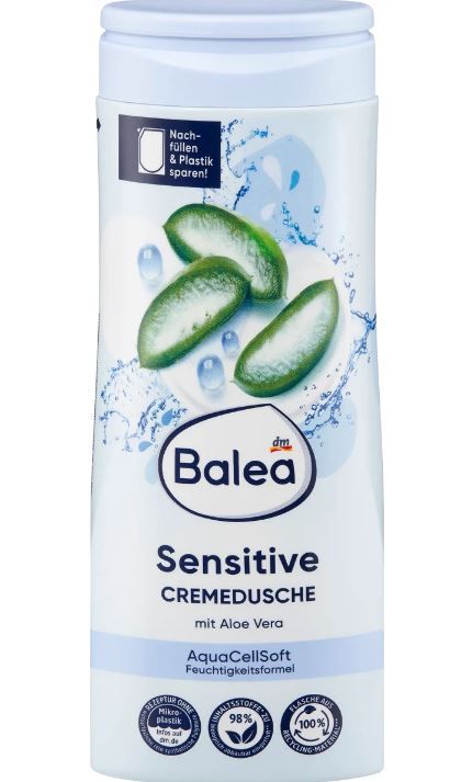 Гель для душа Balea Cremedusche Sensitive с алоэ вера 300мл. Германия 4066447575804
