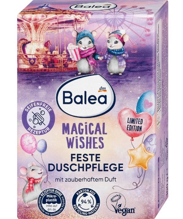Гель для душа пилинг твердый Balea Magical Wishes 100гр. 4066447756715