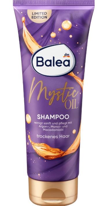 Шампунь для сухого волосся Balea Mystic Oil з маслом арганы монои и макадамии 250мл. 4066447599756