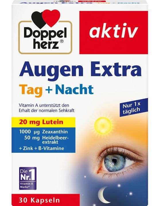 Вітамінний комплекс для зору Doppelherz Eyes Extra Day + Night 30 капсул 4009932138382