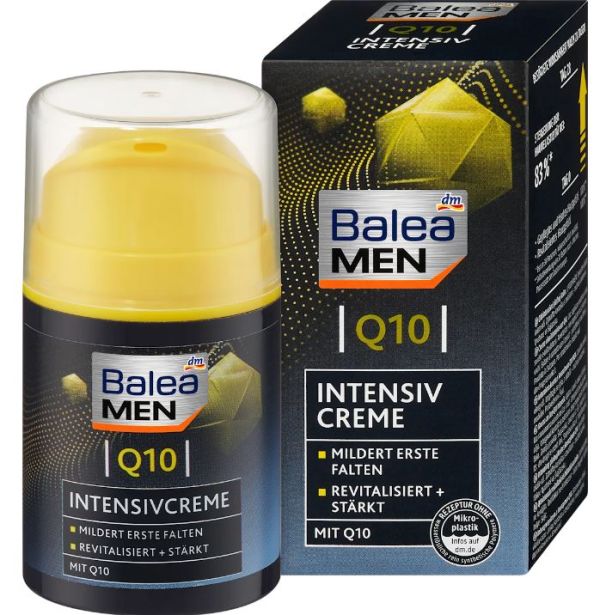 Крем для лица Balea Men Nachtcreme Q10 Intensiv против морщин 50мл Германия 4066447429503