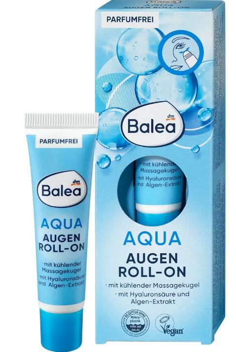 Крем для повік проти зморшок кульковий Balea Augencreme Aqua Augen Roll-On 15мл. 4066447244786