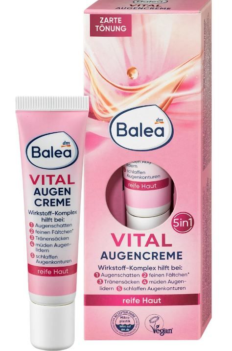 Крем для век против морщин увлажняющий Balea Augencreme Vital Balea 15мл. 4066447382051
