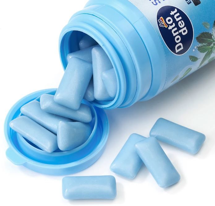 Жувальна гумка Dontodent Strong Mint без цукру м'ята 50шт. Німеччина 4067796064728