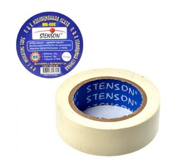 Изолента ПВХ Stenson белая L=25м  В=19мм MH-0064 2112