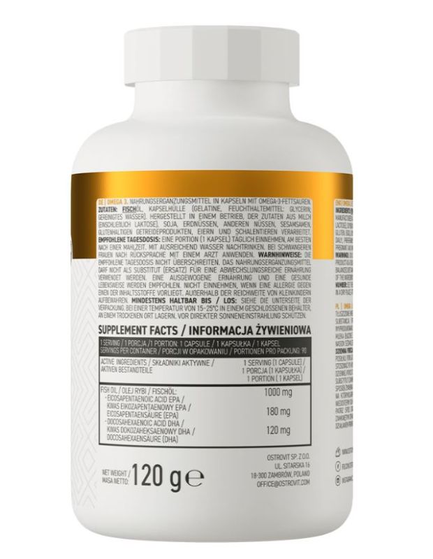 Вітамінний комплекс Omega-3 90капсул OstroVit Ost-009 5902232611045