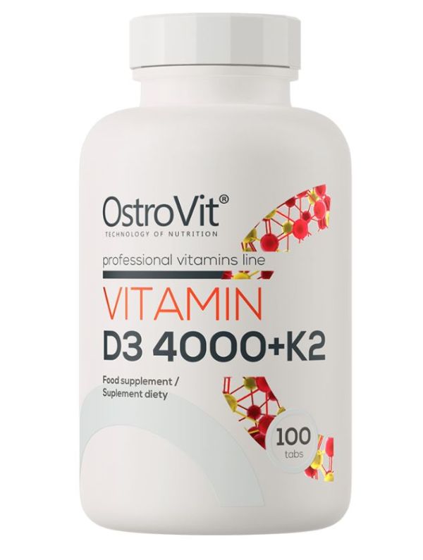 Витаминный комплекс OstroVit D3 4000 МЕ + K2 100капсул 5903246220278