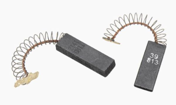 Щетки двигателя для стиральной машины угольные 6,3x12,5x35  клееные провод по центру с пружиной 612-CPK-01