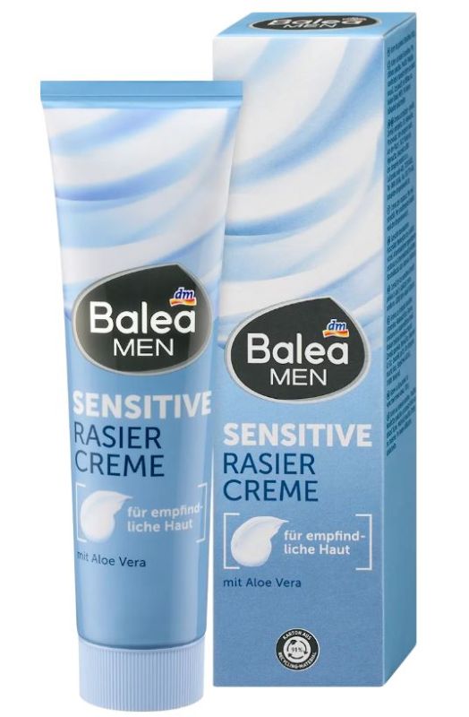 Крем для бритья Balea Men Sensitive Rasiercreme c алоэ вера 100мл 4067796065657
