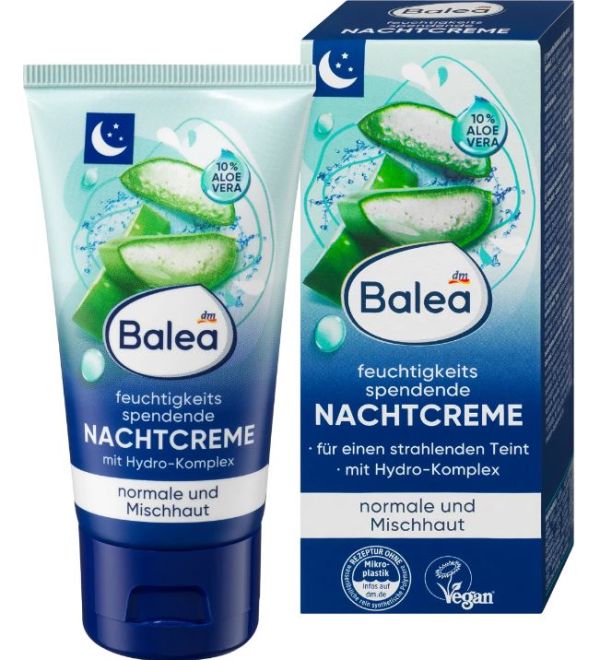 Крем для лица Balea Nachtcreme Mandelol ночной миндальное масло и провитамин B5 50мл 4066447428926