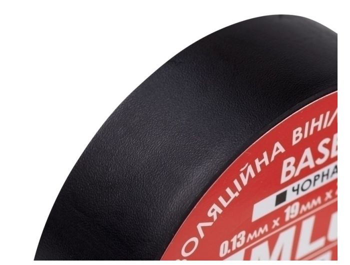Изоляционная лента высококачественная MLux BASE поливинилхлорид 19ммх20 ярдов черная 152000001