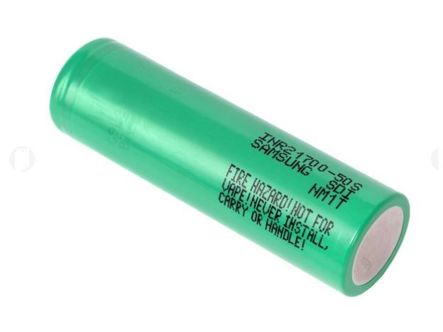 Аккумулятор литий-ионный Samsung 5000mAh <14мОм 25А без защиты INR21700-50S