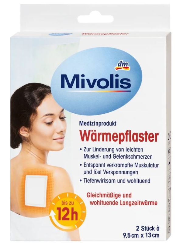 Согревающие пластыри Mivolis Warmepflaster 2 шт. 9,5х13см 4042441017380