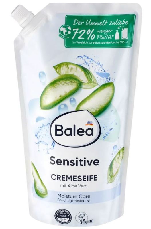 Жидкое мыло для рук(запаска) с экстрактом Алое Balea Sensitive 850мл 4066447704945