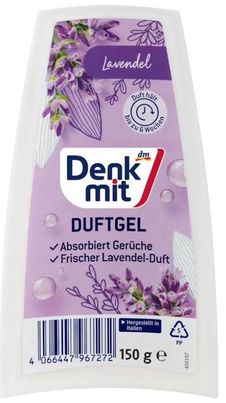 Освежитель воздуха гелевый Denkmit Lavendel с ароматом лаванды 150гр. 4066447967272