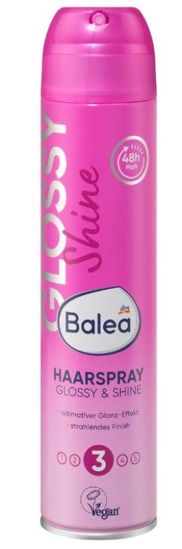 Лак для волос Balea Glossy & Shine-3 с УФ-фильтром и витаминами Германия 4066447376715