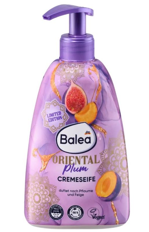 Жидкое крем-мыло для рук Balea Oriental Plum в дозаторе слива и инжир 500мл 4066447863222