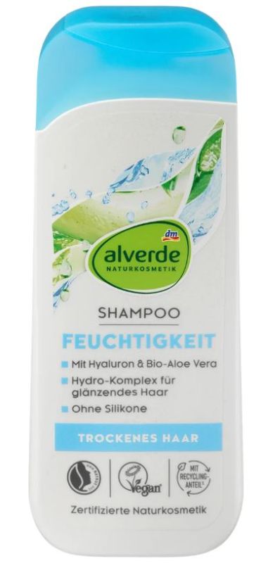 Шампунь зволожуючий Alverde Aloe Vera und Hyaluron з алое віра та гіалуроновою кислотою 200мл 4066447331202