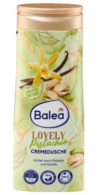 Гель для душа  Balea Lovely Pistachio фисташки и ваниль 300мл Германия 4066447873092