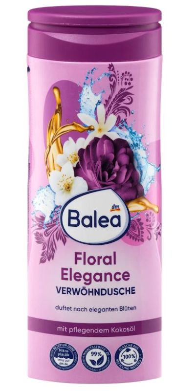 Гель для душа Balea Floral Elegance с кокосовым маслом 300мл Германия 4066447878103