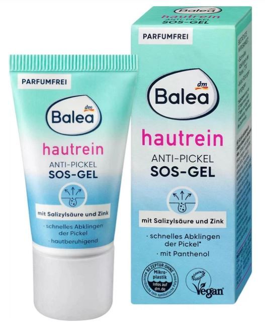 Крем для лица против прыщей Balea Hautrein Anti Pickel SOS-Gel с салициловой кислотой и цинком 15мл 4067796249897