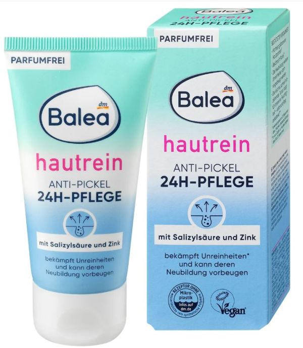 Крем для лица против прыщей Balea Hautrein Anti Pickel с салициловой кислотой и цинком 50мл 4067796195866
