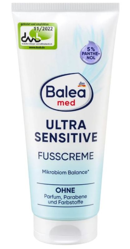 Крем для ніг Balea Ultra Sensitive пантенол гліцерин та алантоїн 100мл Німеччина 4066447440010