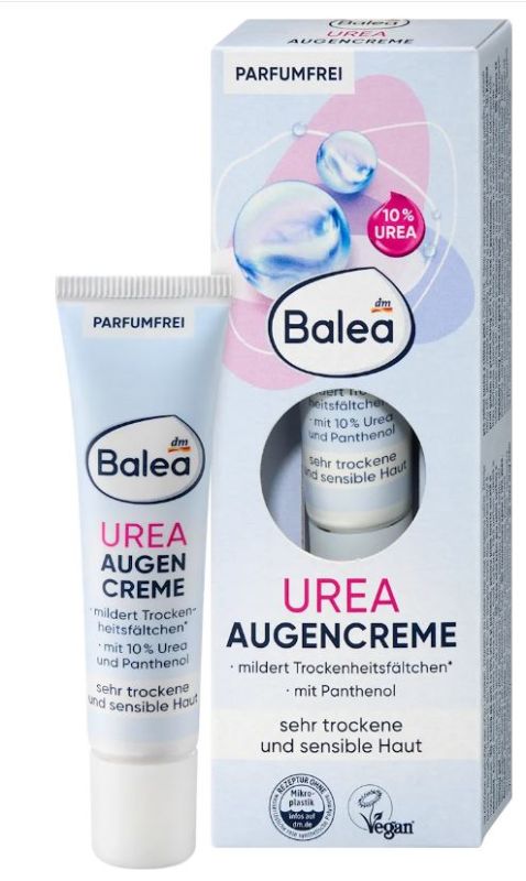 Крем для век против морщин увлажняющий Balea Augencreme Urea 10% мочевины и пантенолом 15мл. 4067796248661