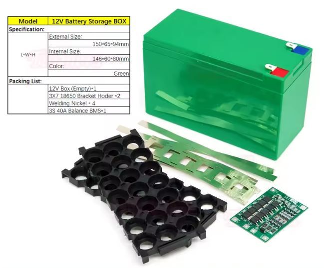 Комплект для сборки Li-ion аккумулятора 12V 7A под Lion 21x18650 DIY21x18650_Green
