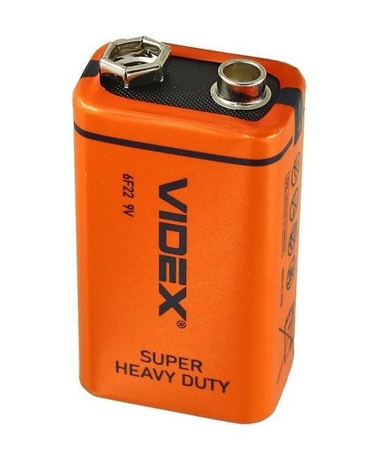 Батарейка крона Videx Super Heavy Duty сольова 9V 6F22 9V 1859